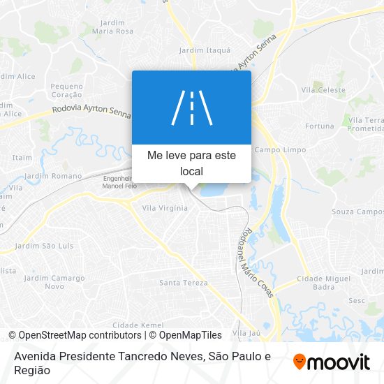 Avenida Presidente Tancredo Neves mapa