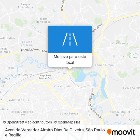 Avenida Vereador Almiro Dias De Oliveira mapa