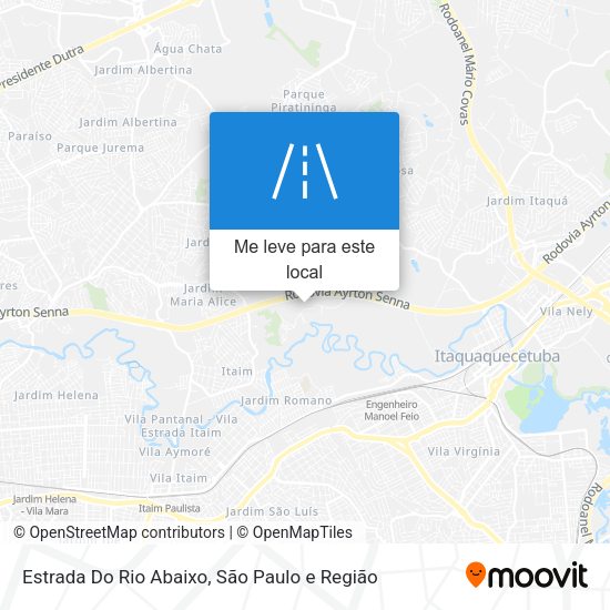 Estrada Do Rio Abaixo mapa
