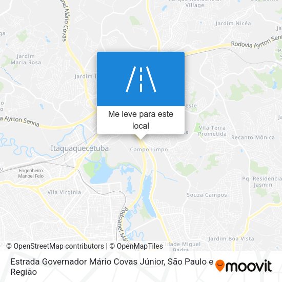 Estrada Governador Mário Covas Júnior mapa