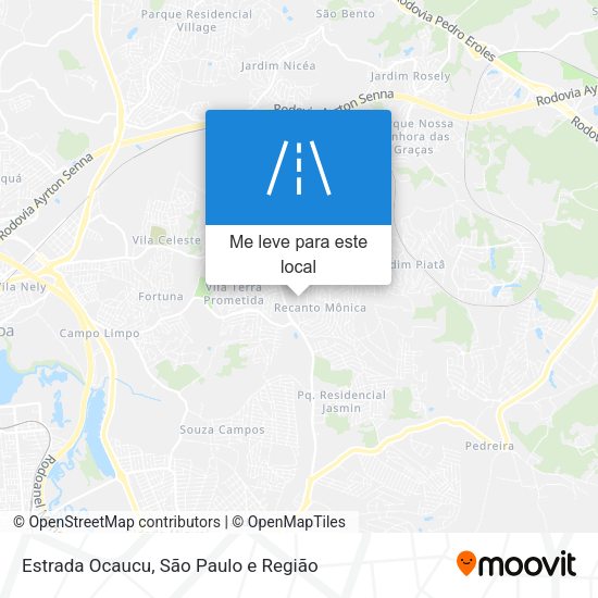 Estrada Ocaucu mapa