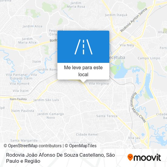 Rodovia João Afonso De Souza Castellano mapa