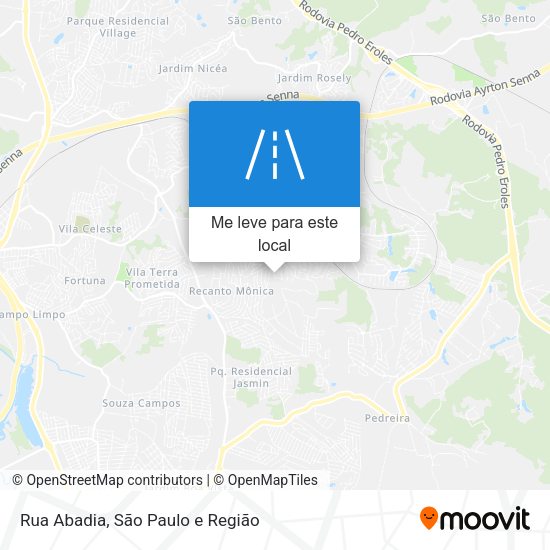 Rua Abadia mapa