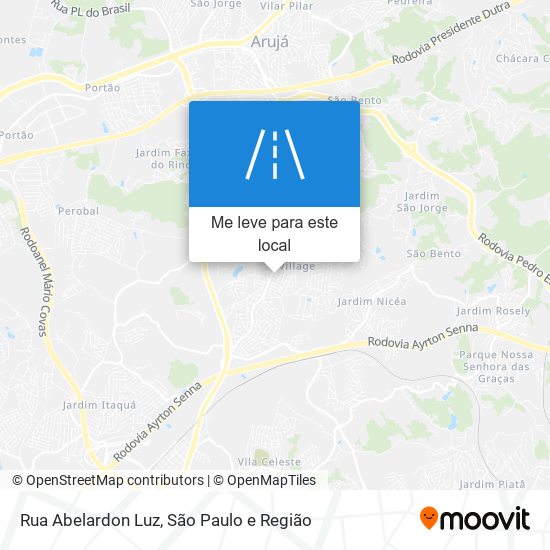 Rua Abelardon Luz mapa