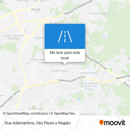 Rua Adamantina mapa