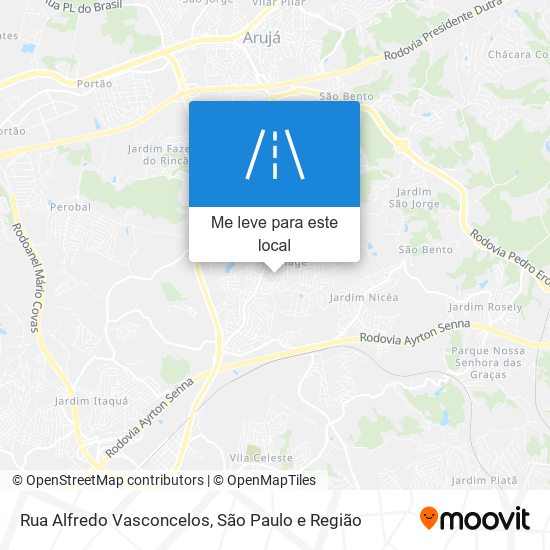 Rua Alfredo Vasconcelos mapa