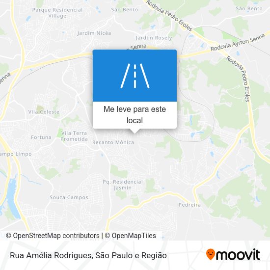 Rua Amélia Rodrigues mapa