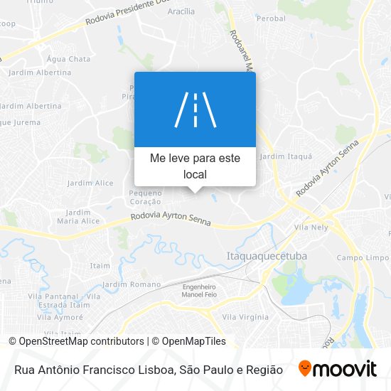 Rua Antônio Francisco Lisboa mapa