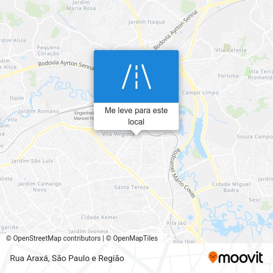 Rua Araxá mapa