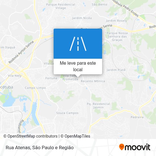 Rua Atenas mapa