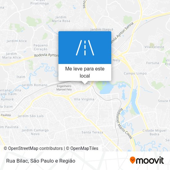 Rua Bilac mapa