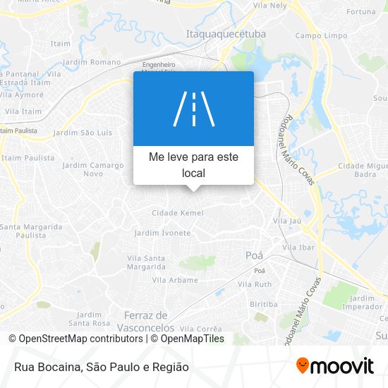 Rua Bocaina mapa