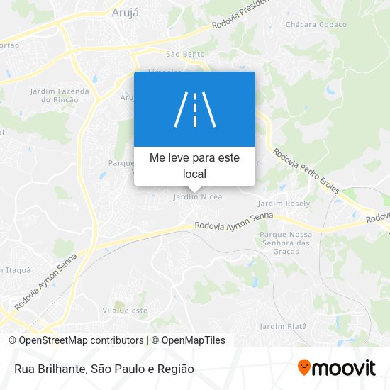 Rua Brilhante mapa