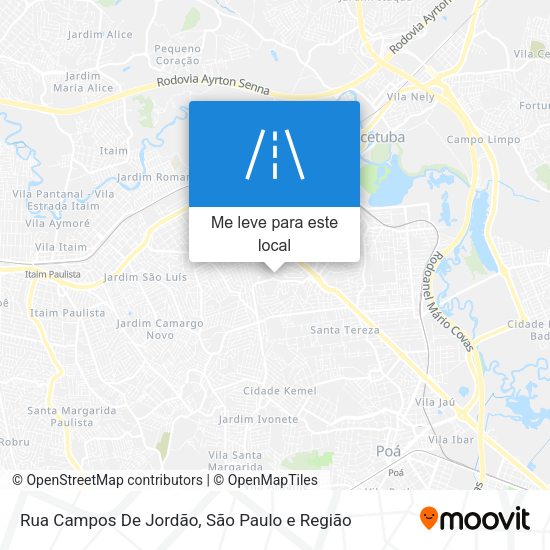Rua Campos De Jordão mapa