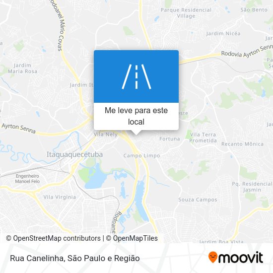 Rua Canelinha mapa
