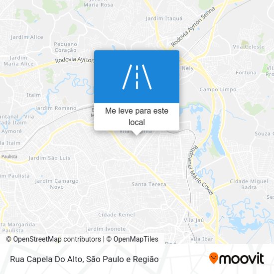 Rua Capela Do Alto mapa