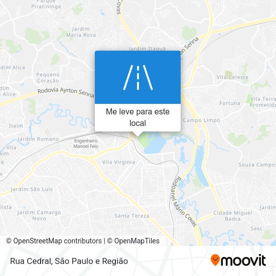 Rua Cedral mapa