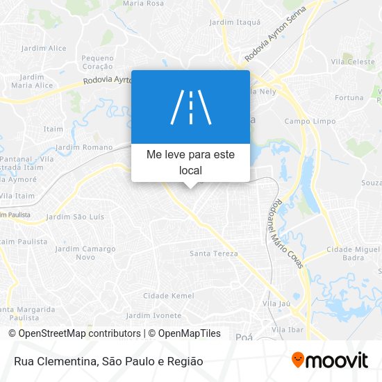 Rua Clementina mapa