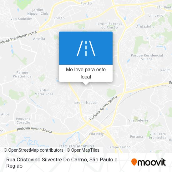 Rua Cristovino Silvestre Do Carmo mapa