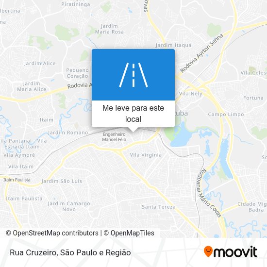 Rua Cruzeiro mapa