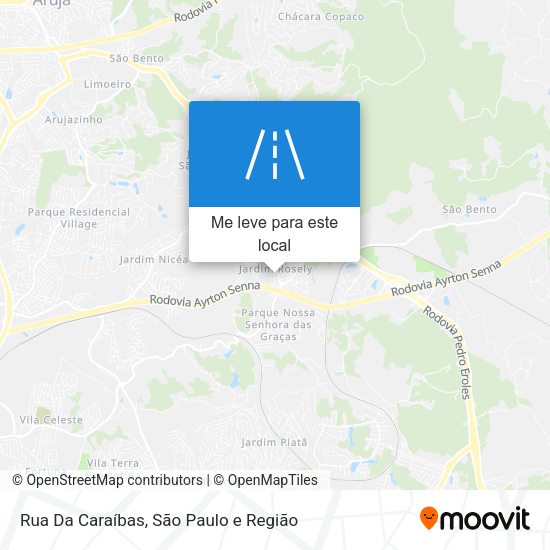 Rua Da Caraíbas mapa
