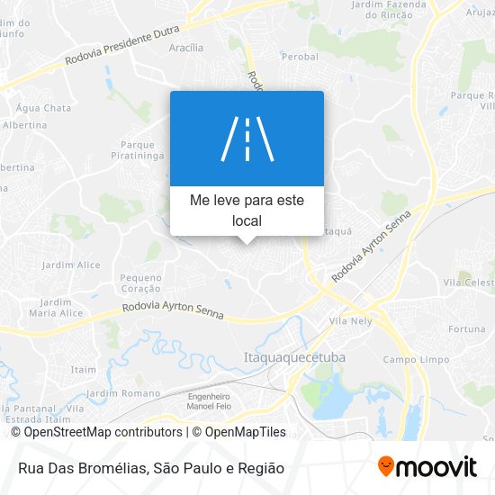 Rua Das Bromélias mapa