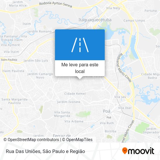 Rua Das Uniões mapa