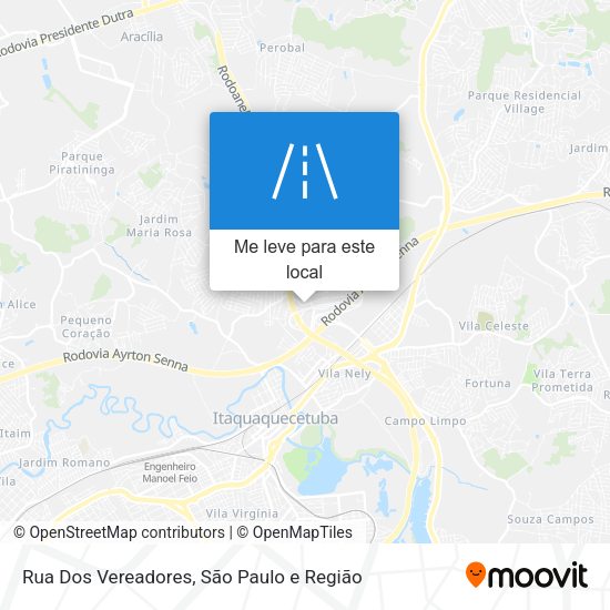 Rua Dos Vereadores mapa