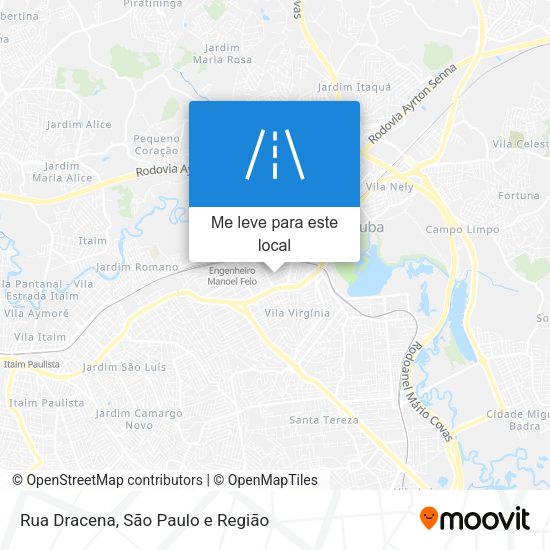 Rua Dracena mapa