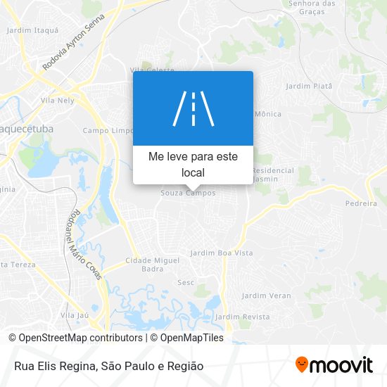 Rua Elis Regina mapa