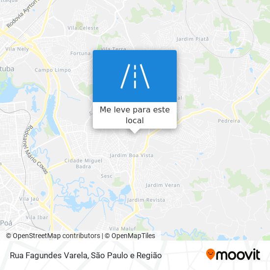 Rua Fagundes Varela mapa