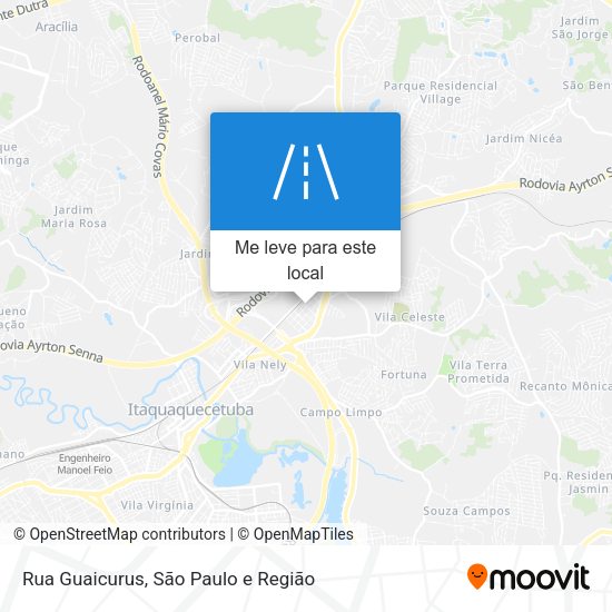 Rua Guaicurus mapa