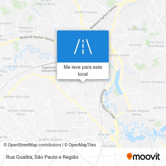 Rua Guaíba mapa