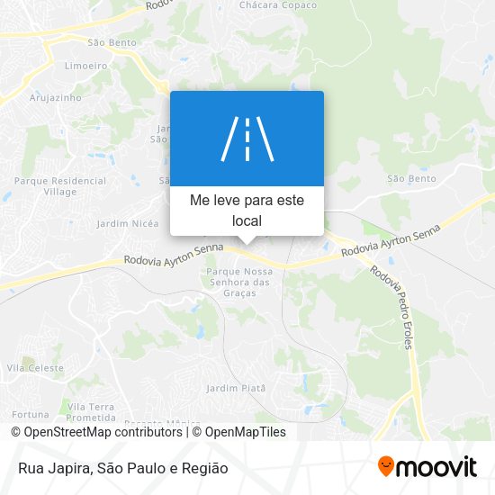 Rua Japira mapa