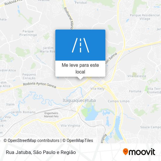 Rua Jatuba mapa