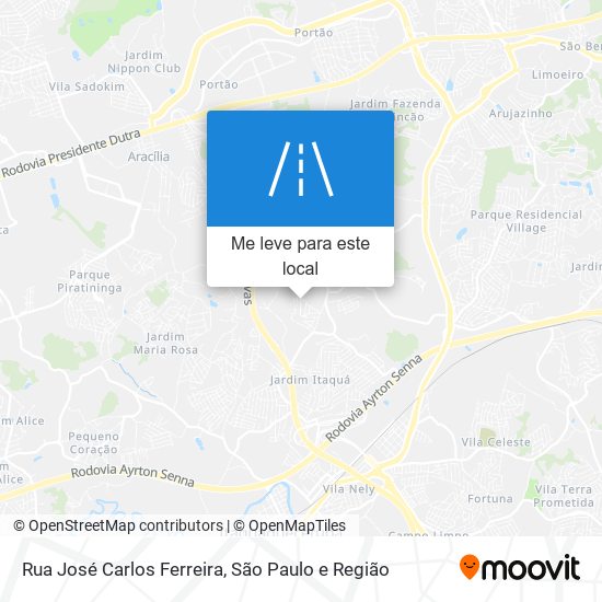 Rua José Carlos Ferreira mapa