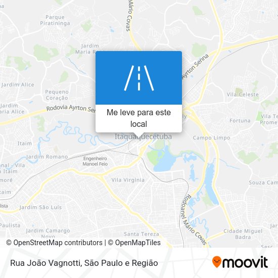 Rua João Vagnotti mapa
