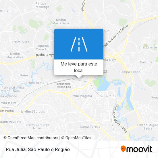 Rua Júlia mapa