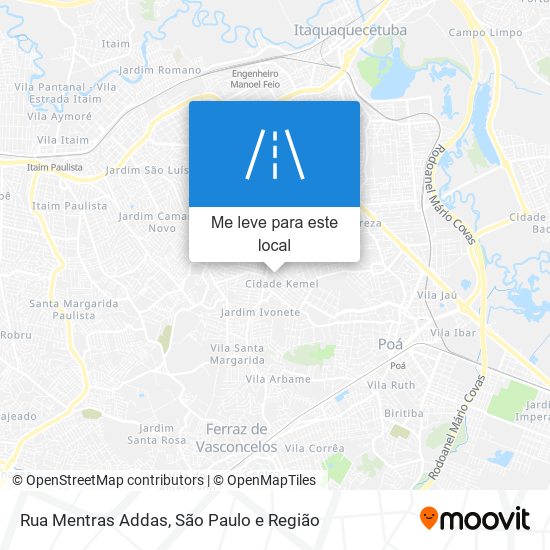 Rua Mentras Addas mapa