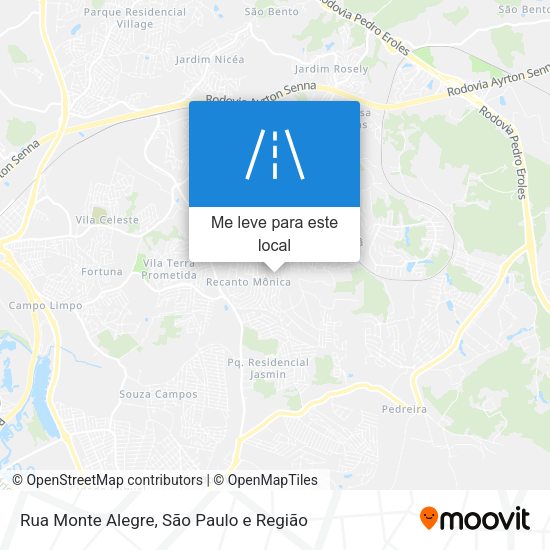 Rua Monte Alegre mapa