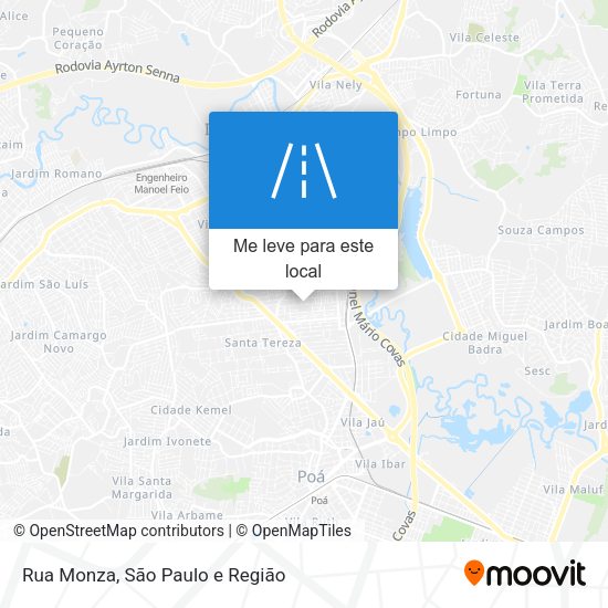 Rua Monza mapa
