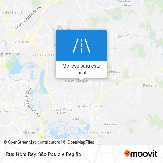 Rua Nora Rey mapa