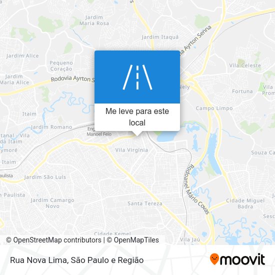 Rua Nova Lima mapa