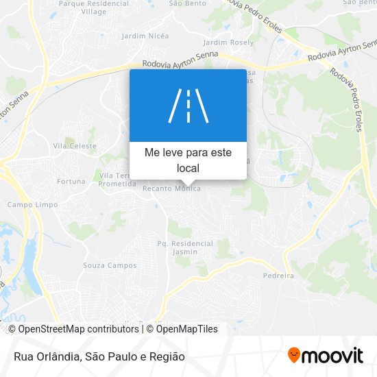 Rua Orlândia mapa