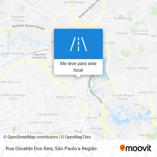 Rua Osvaldo Dos Reis mapa