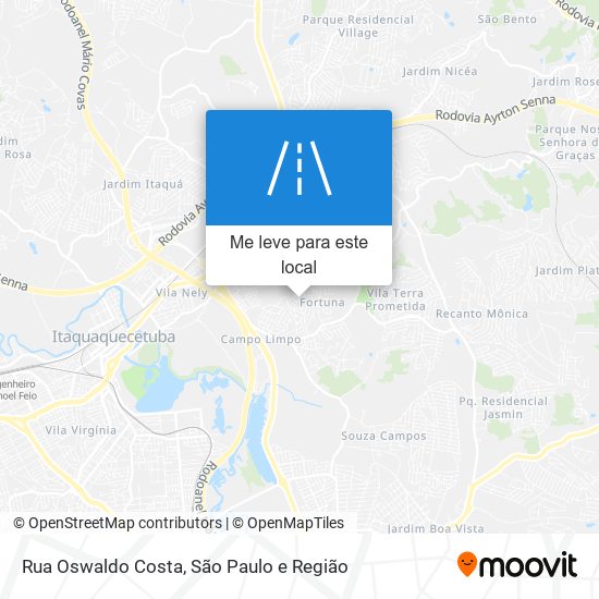 Rua Oswaldo Costa mapa