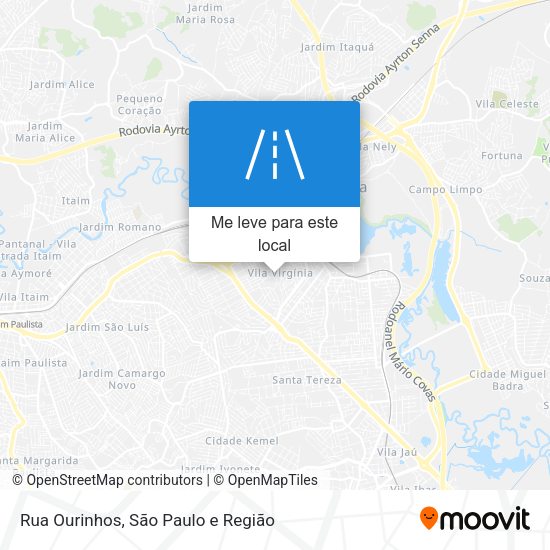 Rua Ourinhos mapa