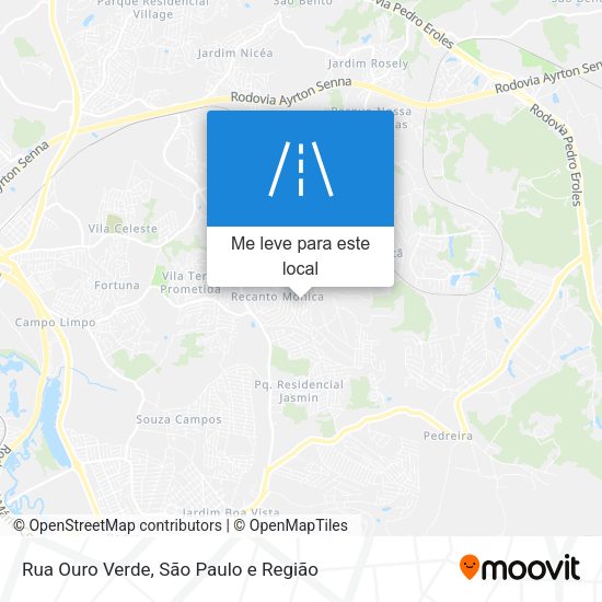 Rua Ouro Verde mapa