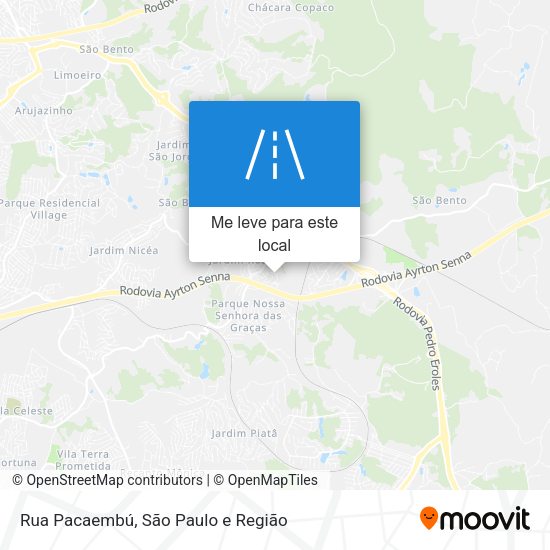 Rua Pacaembú mapa