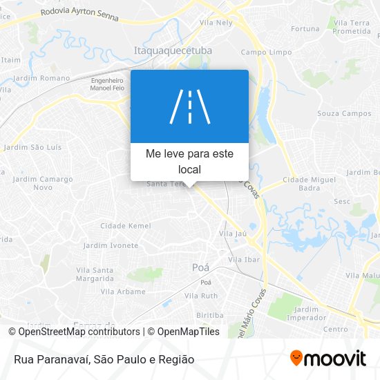 Rua Paranavaí mapa